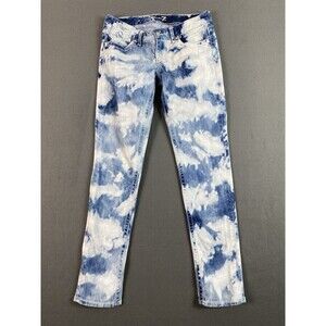 Seven7 Cloud Jeans Womens 28x29 Blue Bleached Straight Skinny Jr 7 *